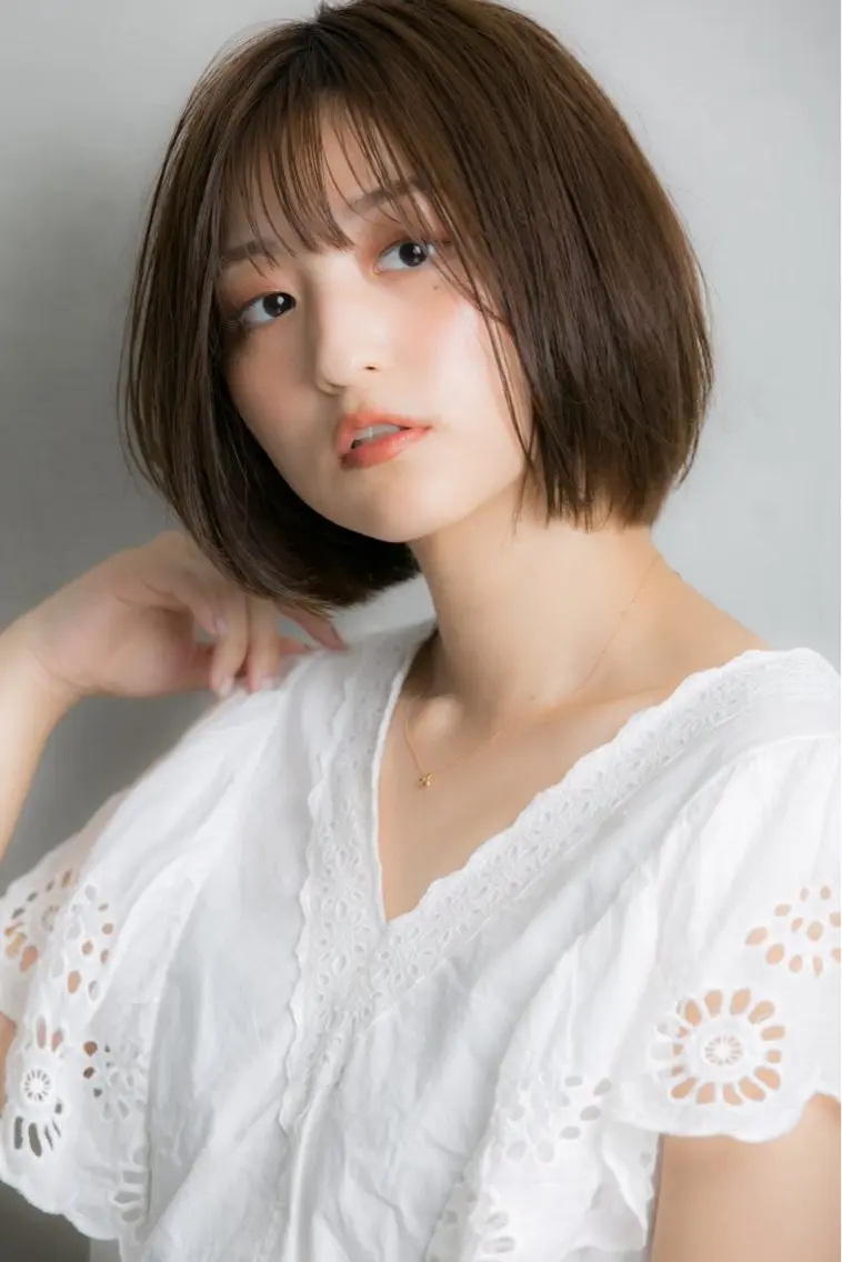 ショート カラー ベージュカラー 透明感カラー ボブ 小顔カット 平日オススメ✨ コスパ&タイパ✨山下のヘアスタイル