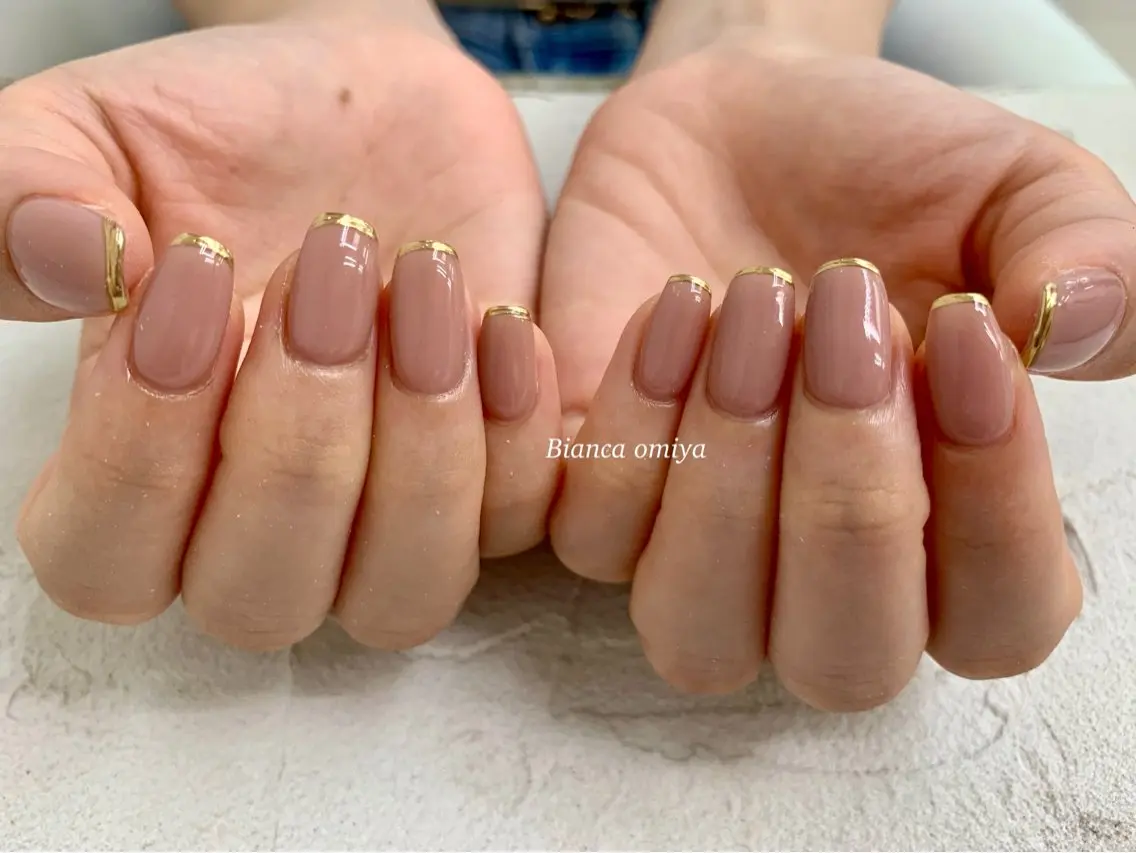 ネイル フレンチネイル ミラーネイル Bianca大宮 katoᕱ⑅ᕱ゙のネイルデザイン