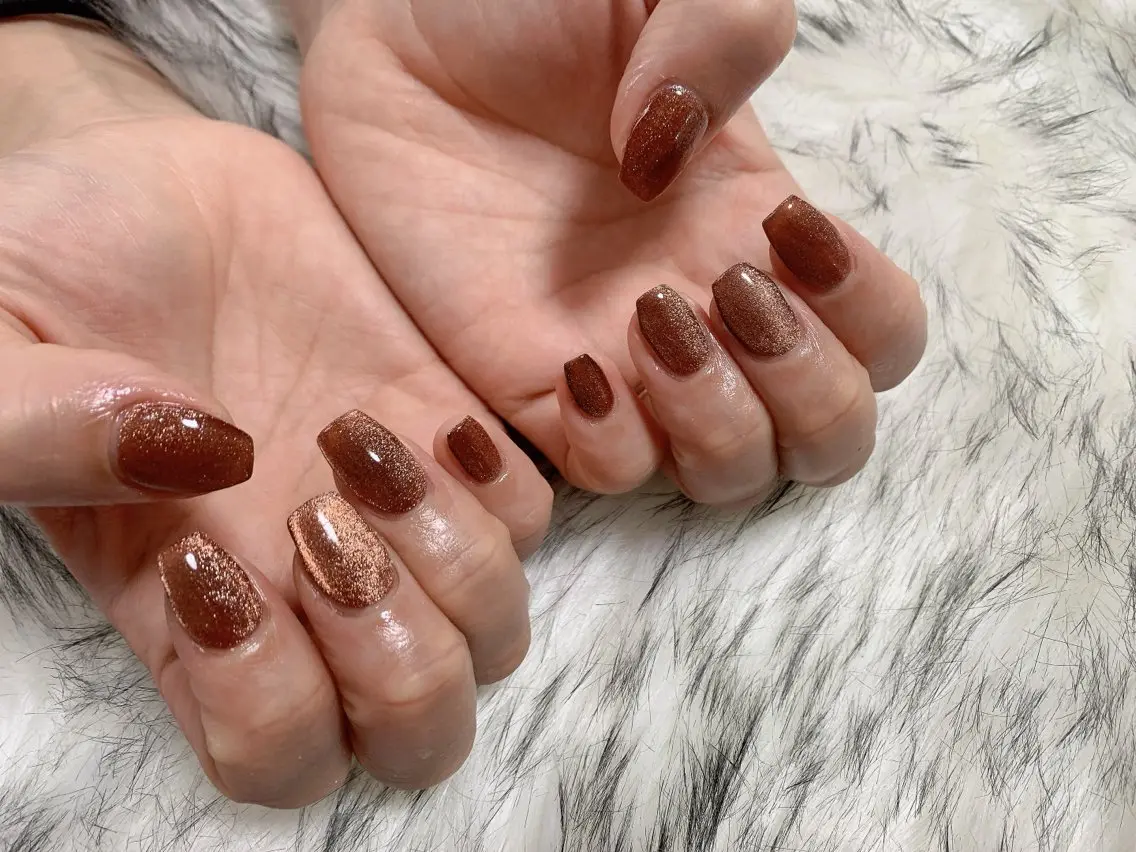 ネイル ジェルネイル キラキラネイル 韓国ネイル マグネットネイル メンズネイル kiki nail たまプラーザのネイルデザイン