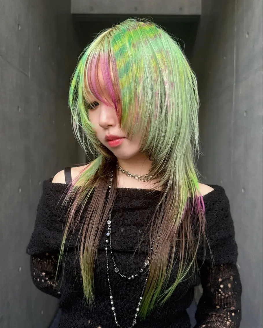 ロング カラー デザインカラー 🌙町田色落ち特化 🌙れいのヘアスタイル