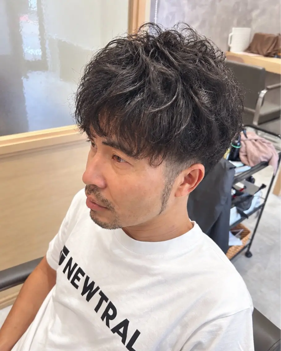 ショート メンズ メンズパーマ 髪質改善 カット パーマ 久木原 ゆりのヘアスタイル