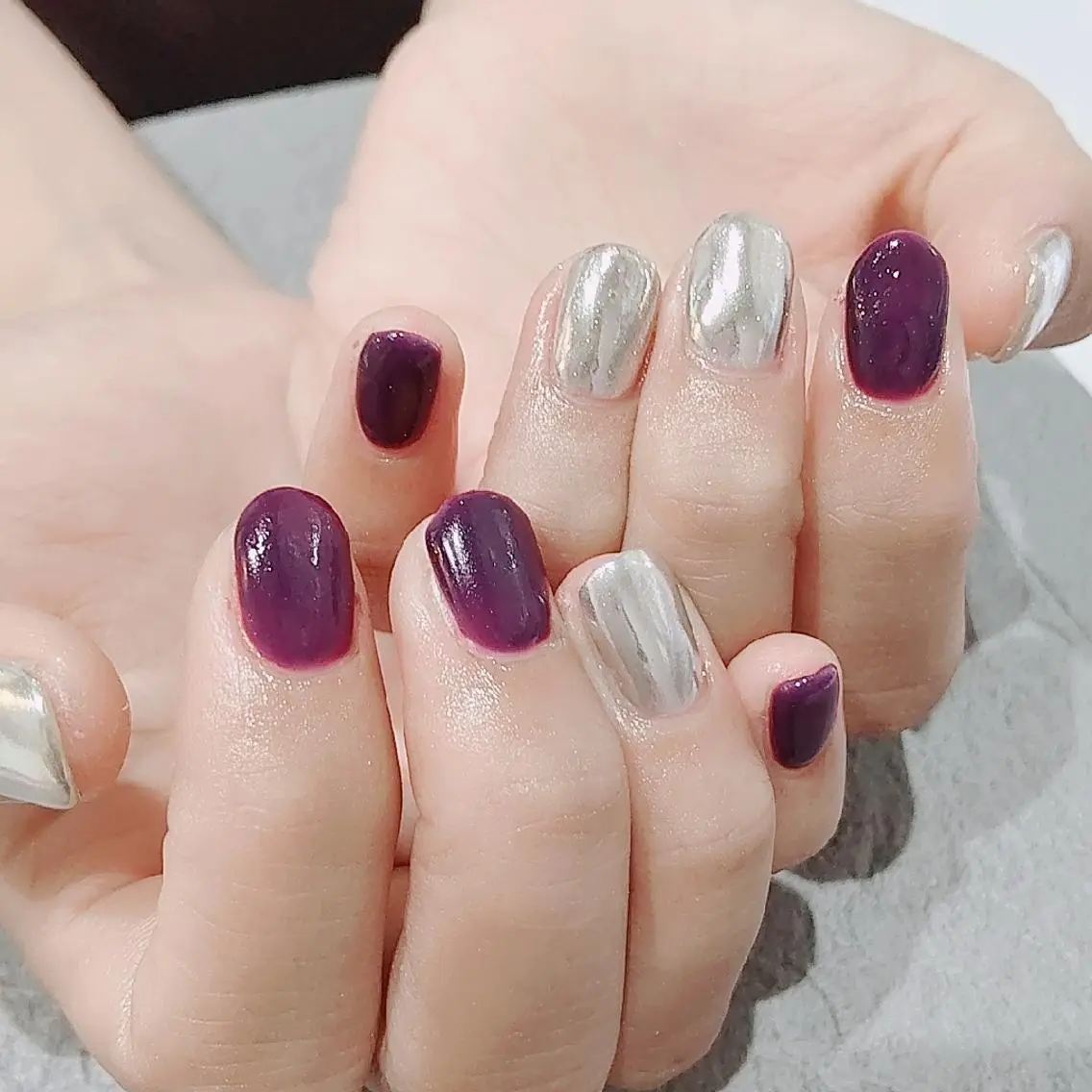 ネイル ミラーネイル ハンドネイル infinity skyのネイルデザイン
