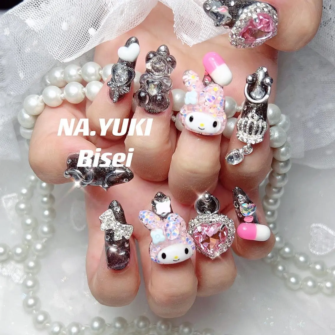 🎀スカルプ長さだし+持込デザイン17980(ゴテゴテデザインok！）【初回ジェルオフ無料ケア込み】の写真