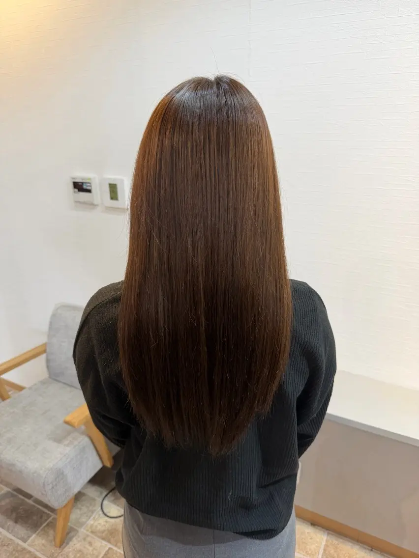 ロング カラー ブラウンカラー チョコレートブラウン ヘアカラー トリートメント AYANE／ 艶カラー🌟のヘアスタイル