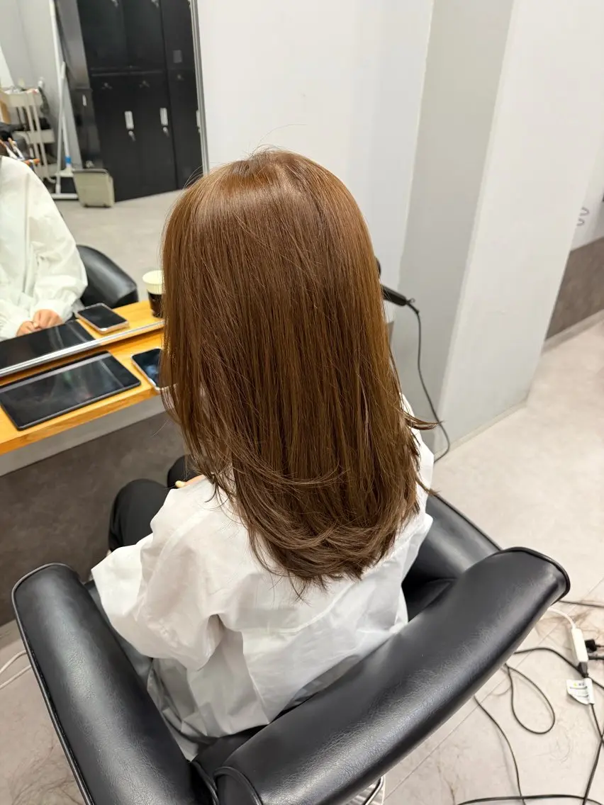 セミロング カット ヘアカラー TAKI/暖色カラー 🍪/レイヤーカットのヘアスタイル