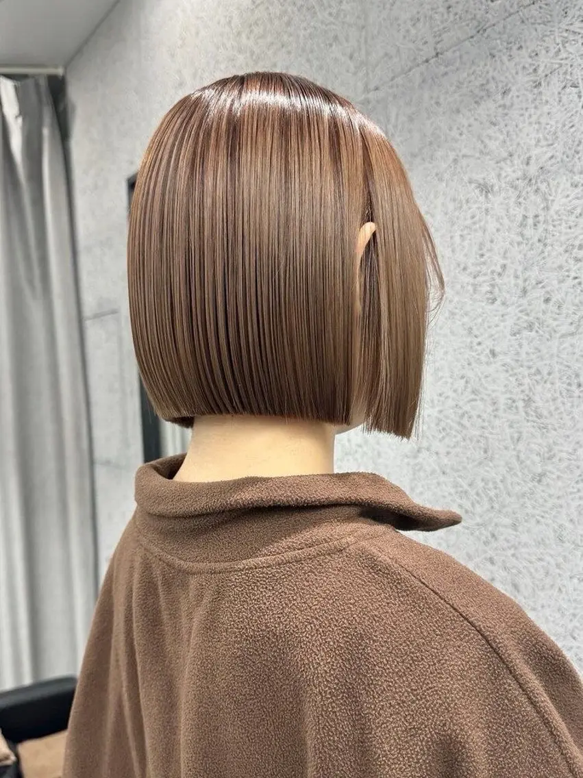 ショート カラー ヘアアレンジ カット ヘアカラー ボブ指名1位/パツッ とボブ/似合わせのヘアスタイル