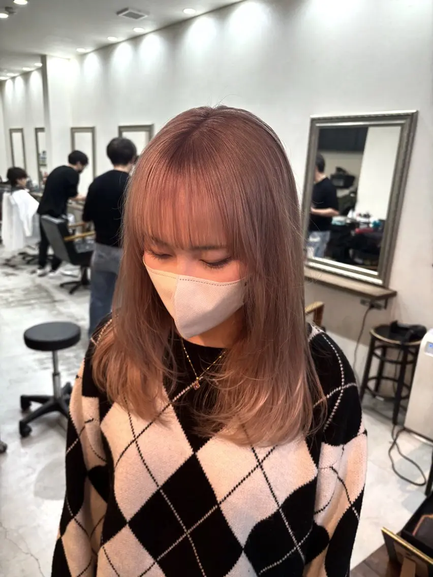 cut + ①ブリーチ + colorの写真