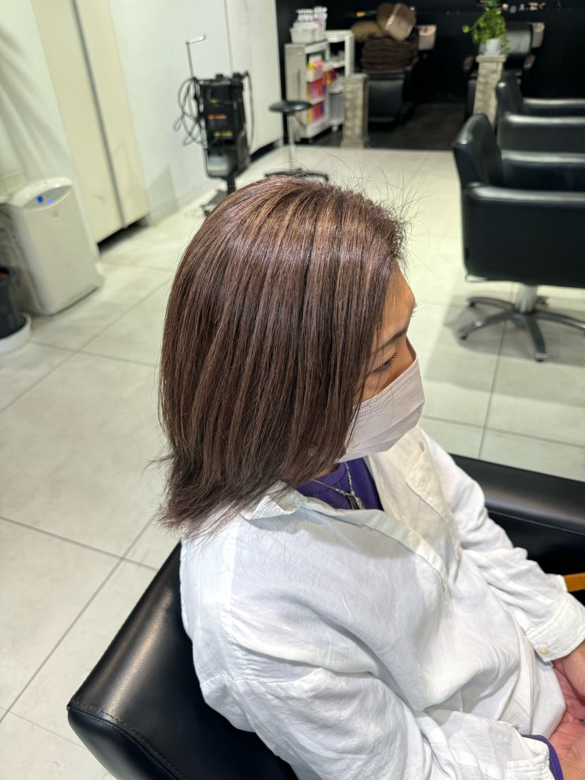 カラー ハイライトカラー 笠原未稀/カット・ ブリーチ無しカラーのヘアスタイル
