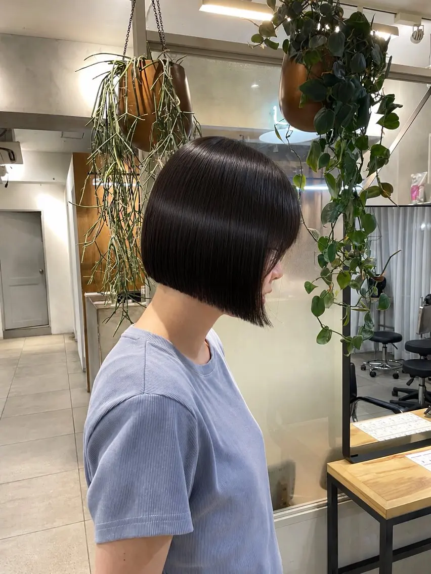 ミディアム カラー カット とば みゆうのヘアスタイル