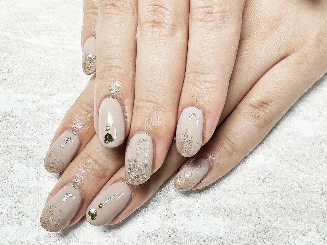 ネイル 入学式 卒業式 ハート ラメ(グリッター) 持ち込み JULIE NAILのネイルデザイン