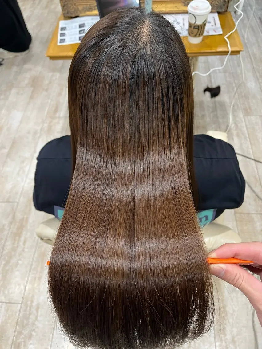 ロング パーマ 縮毛矯正 美髪縮毛矯正/ 極髪質改善/ヨウスケのヘアスタイル