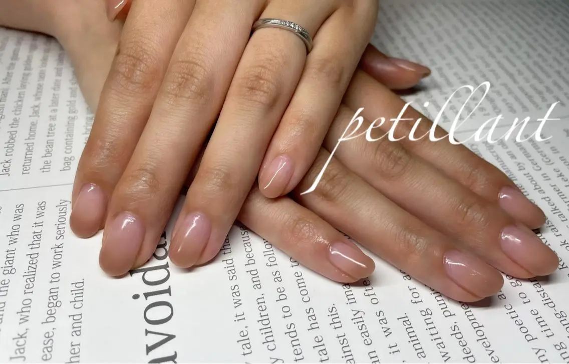 ネイル クリアネイル グラデーション シンプルネイル nail salon petillantのネイルデザイン