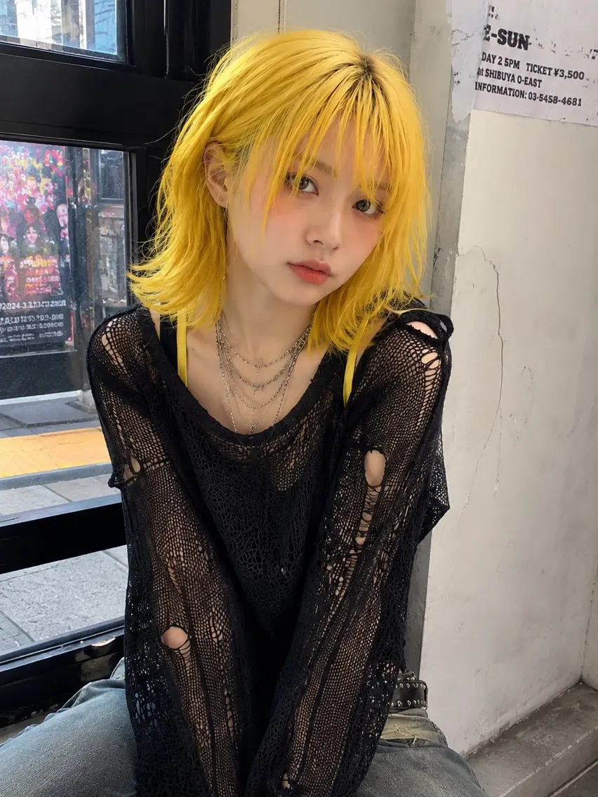 ミディアム カラー ブリーチ ヘアカラー iZa/心斎橋 TETE/カラーのヘアスタイル