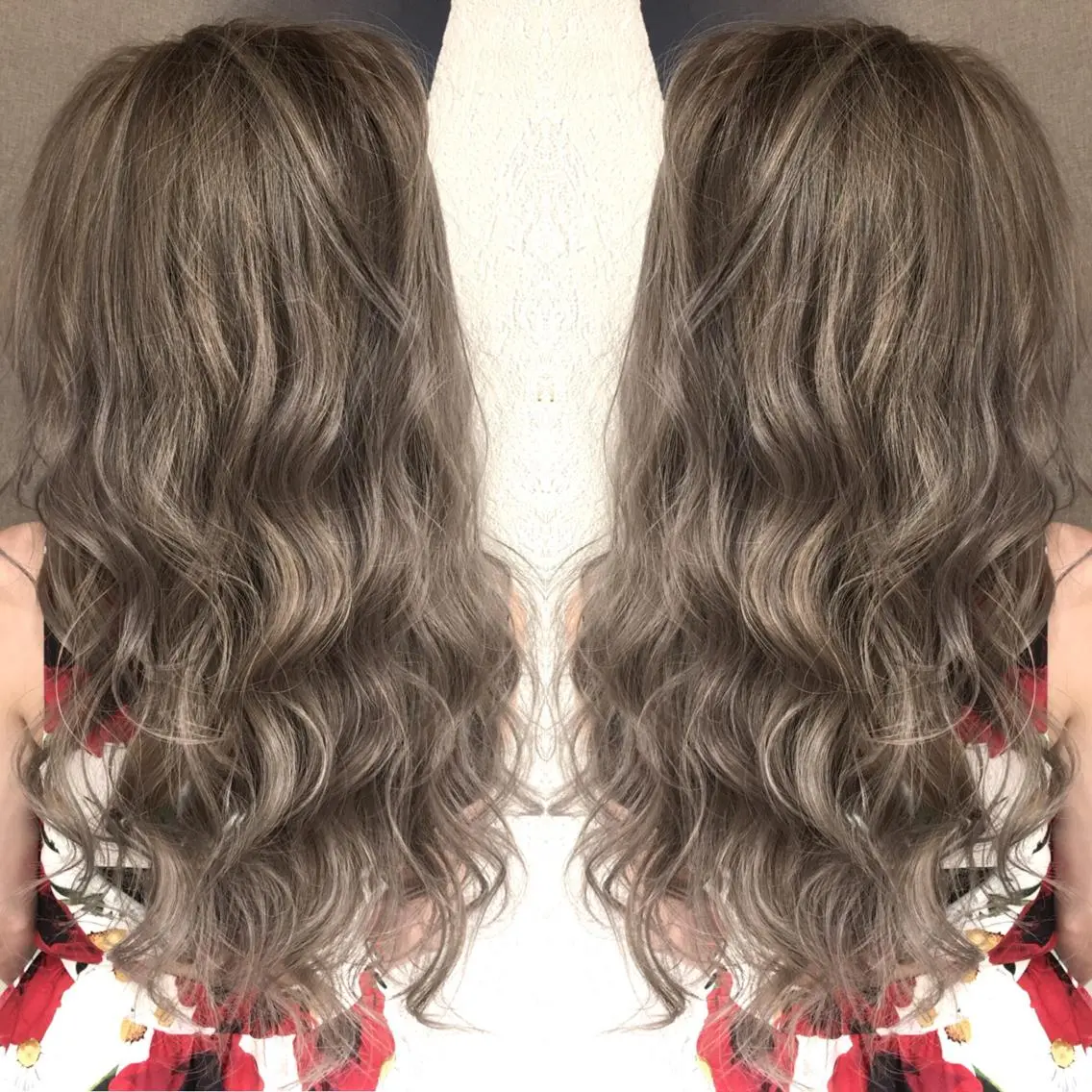 ロング カラー ベージュカラー ハイライトカラー 3Dハイライト ハイライト ヘアカラー トリートメント 井上 一平のヘアスタイル