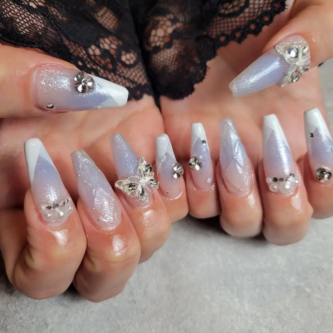 ロング ハンドネイル ハンドケア MU5-nail 金山ネイルサロンのネイルデザイン