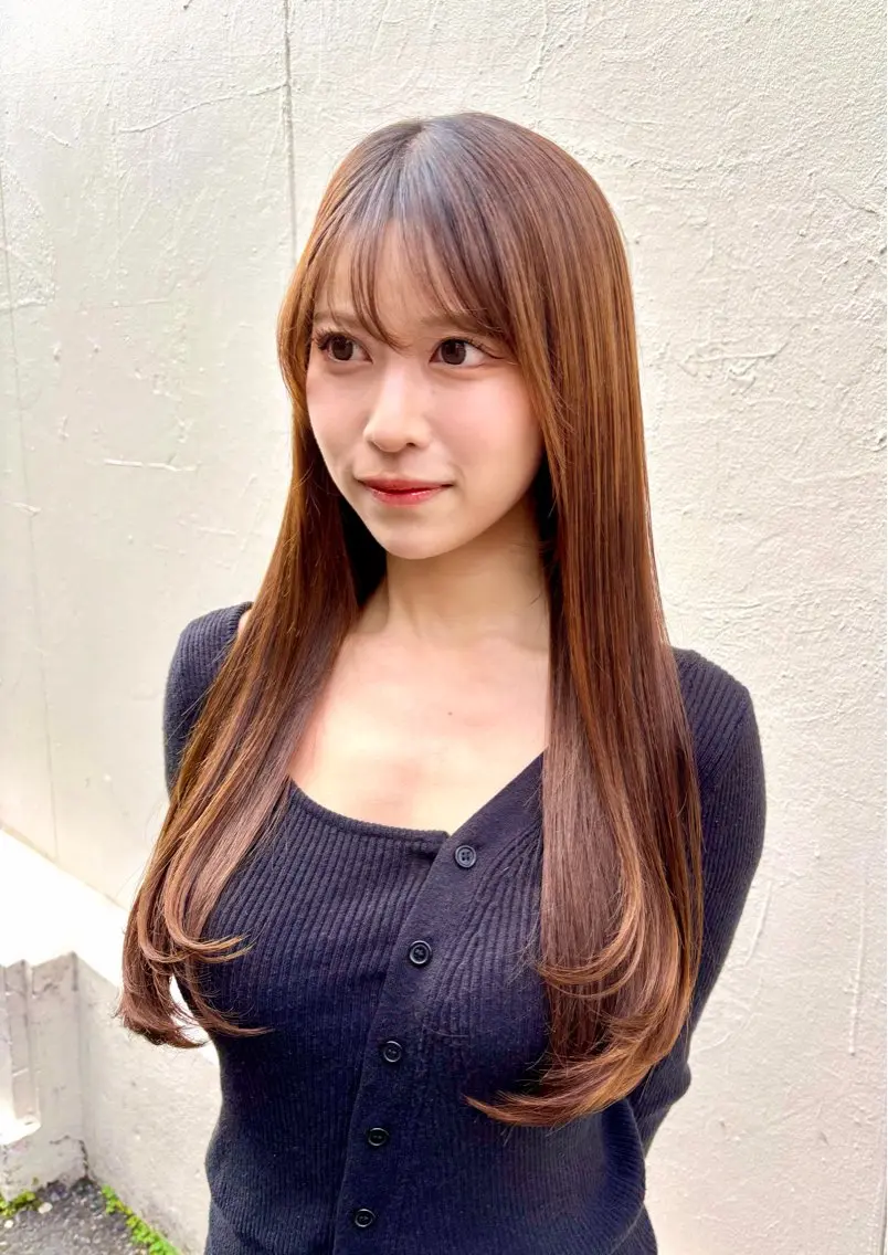 ロング 学生 縮毛矯正 縮毛矯正 トリートメント 梅雨対策すぐ巻ける ☔️縮毛矯正勝倉　麗のヘアスタイル
