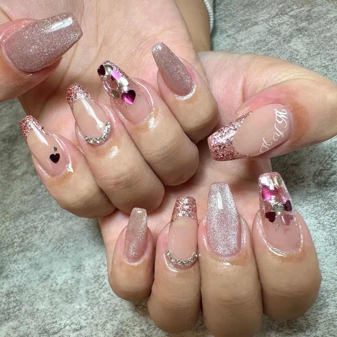 ネイル キラキラネイル ピンク Mii nailのネイルデザイン