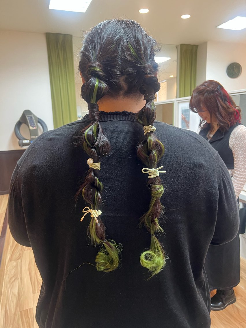 ロング ヘアアレンジ ヘアセット ヌノメ スエカのヘアスタイル