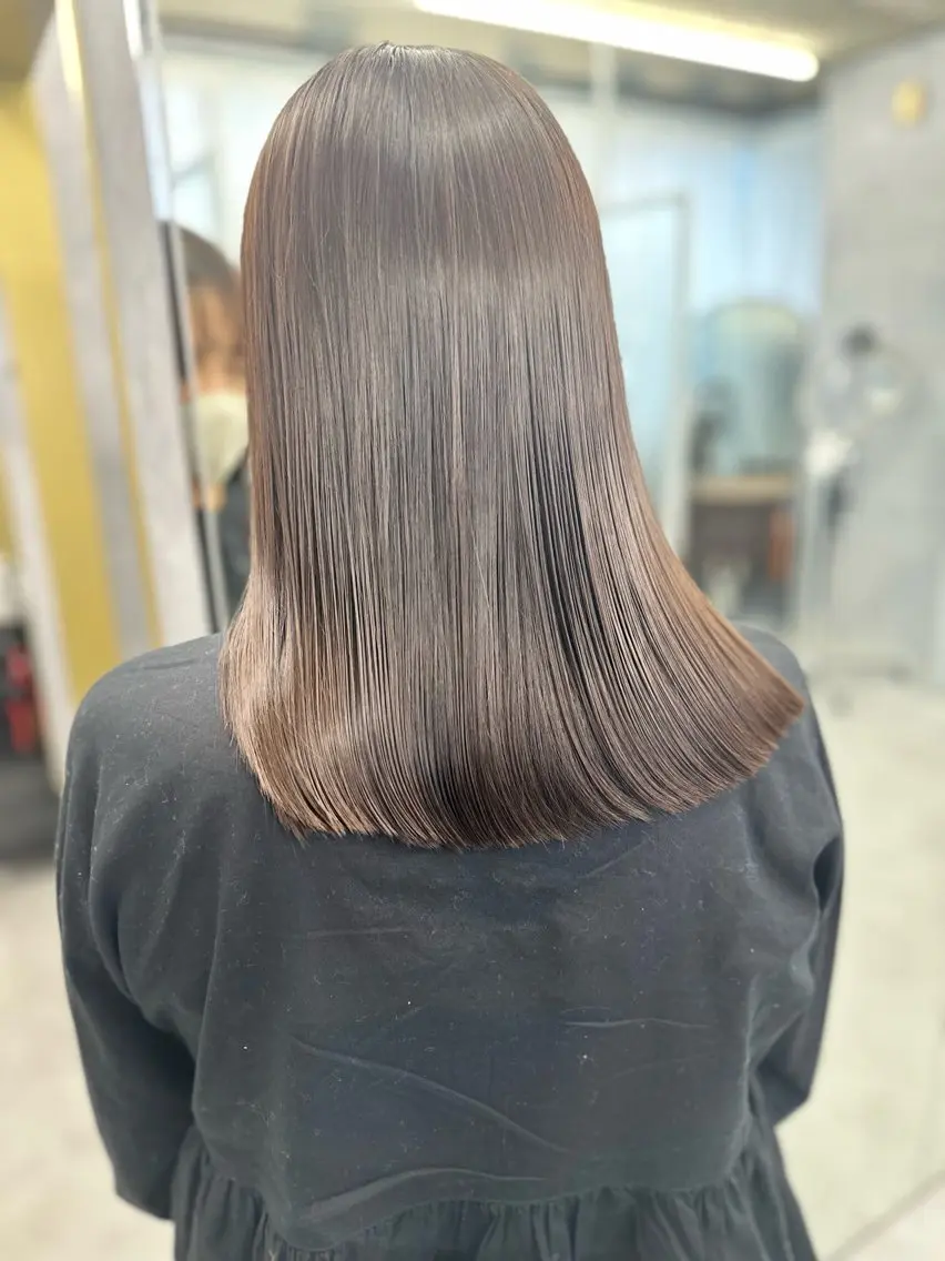 ミディアム カット ヘアカラー トリートメント vision kyoseiのヘアスタイル