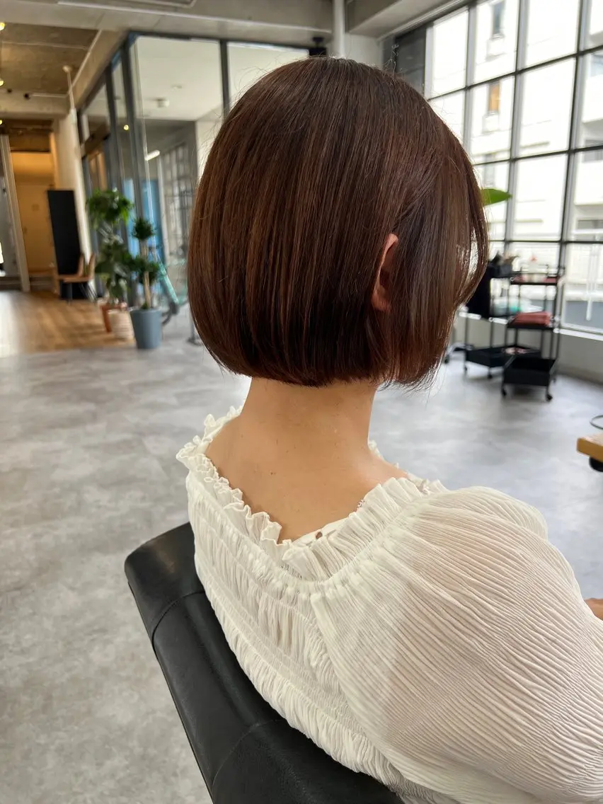 カラー ボブ ヘアカラー ショートカット/ 岡山駅前/KAZUのヘアスタイル