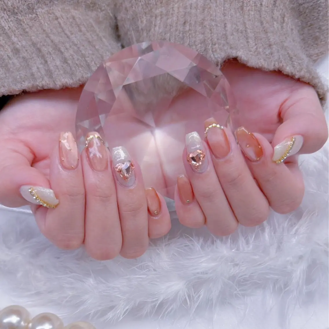 ネイル ハンドネイル Romymoon nail帆南☾ ໋のネイルデザイン