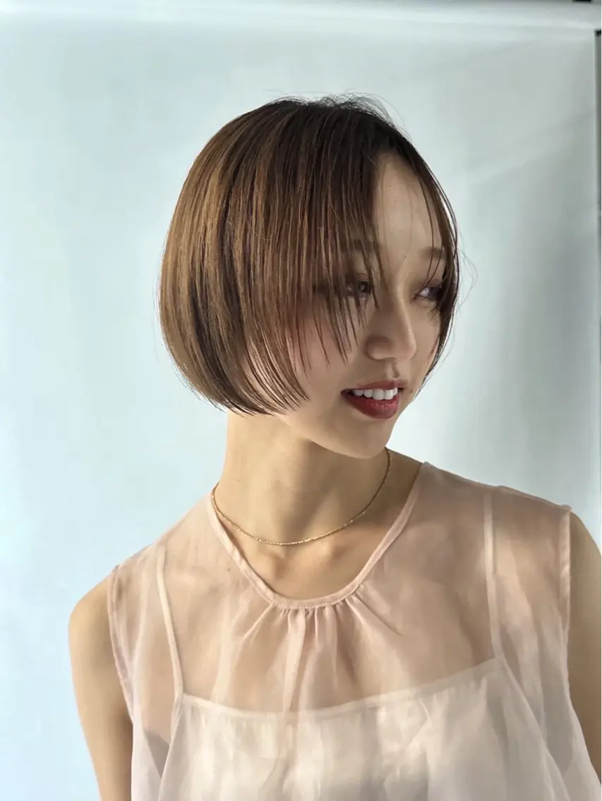 ショート カット 縮毛矯正 ナカシマ トシのヘアスタイル