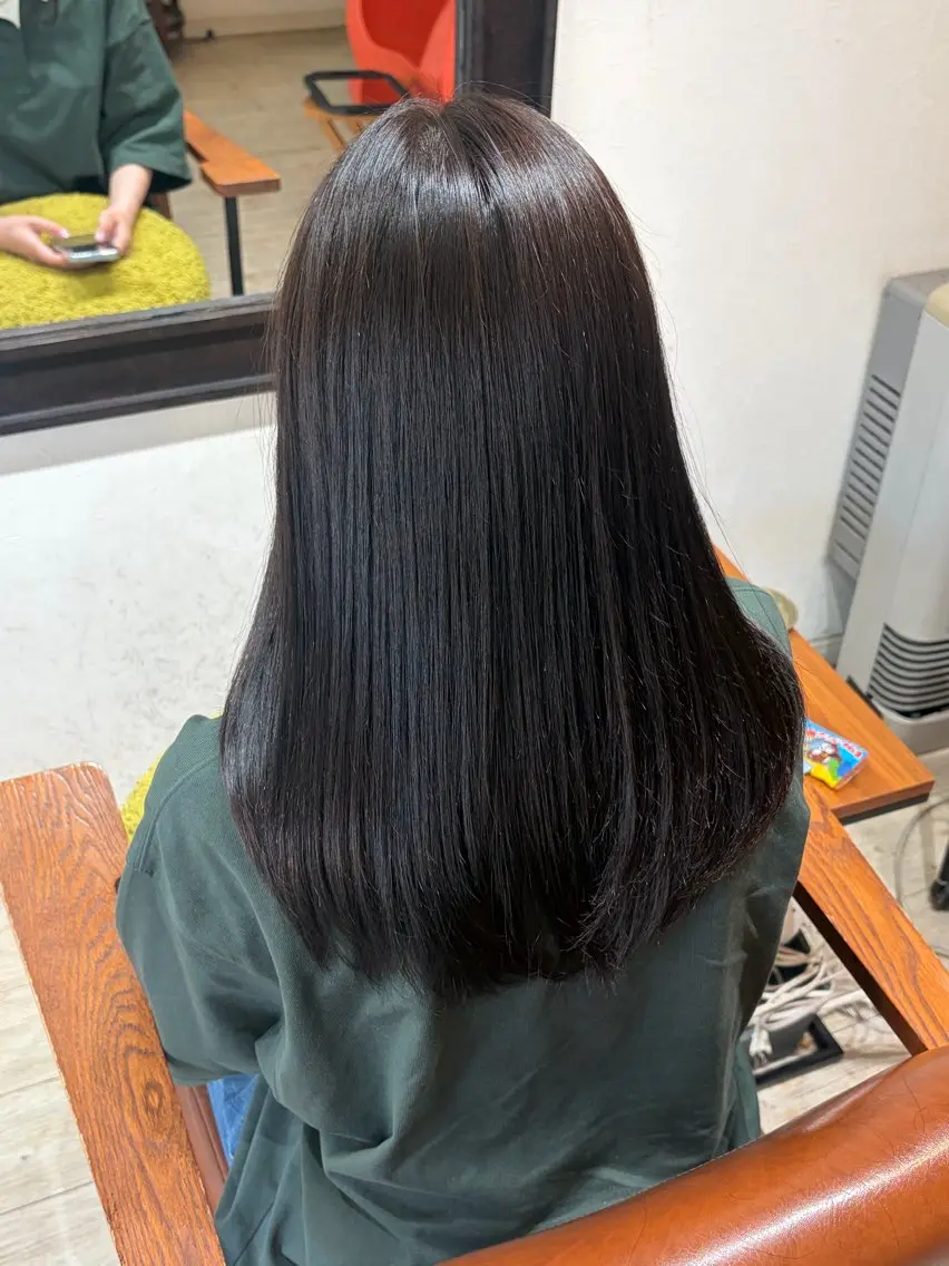 セミロング 縮毛矯正 Orque duex misonoのヘアスタイル