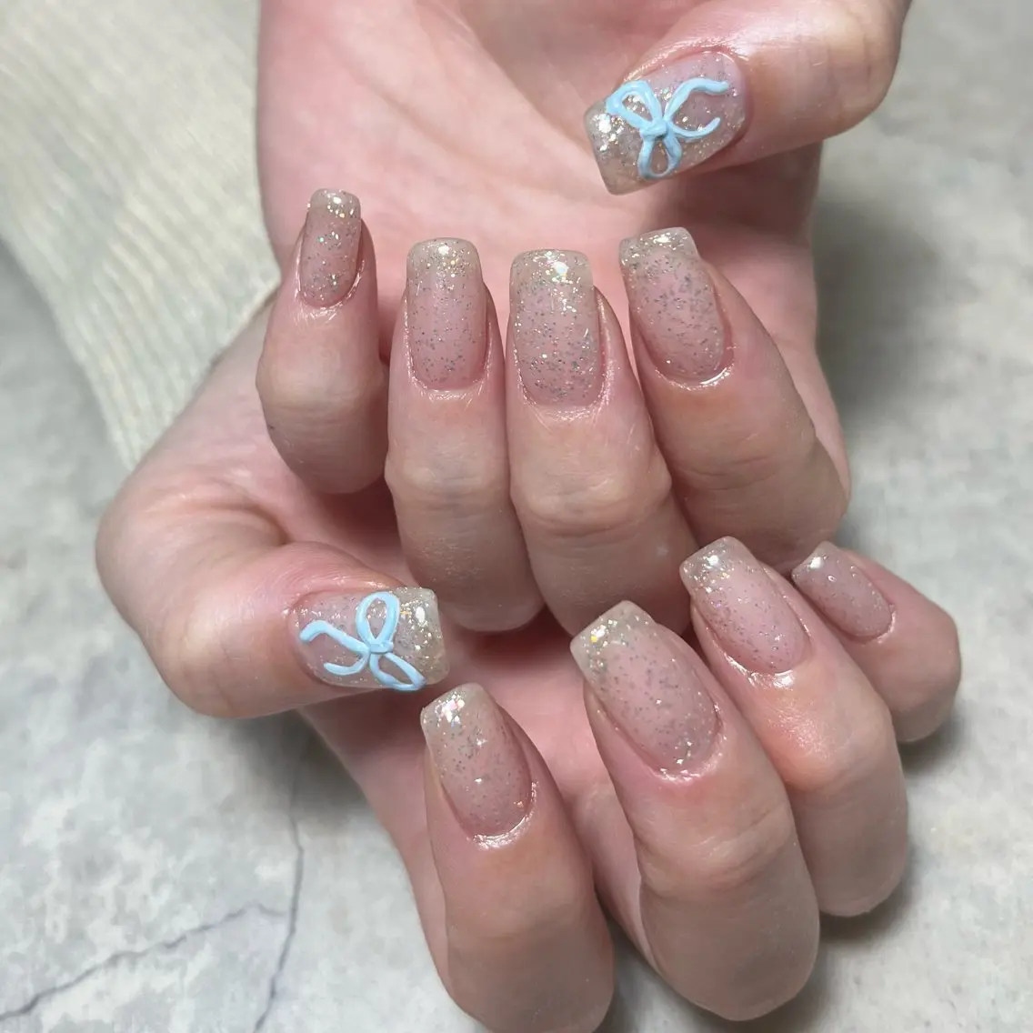 ネイル グリーン ハンドネイル vegh. nail/阿波座のネイルデザイン