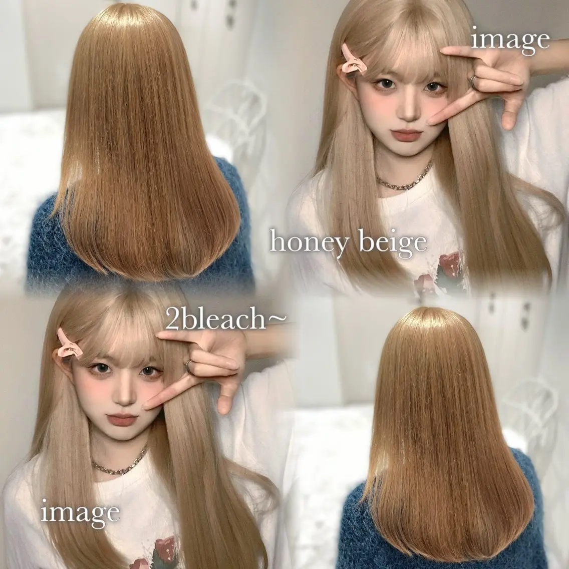 ロング カラー 色落ち綺麗🩰ハイ トーン🎀RINKAのヘアスタイル
