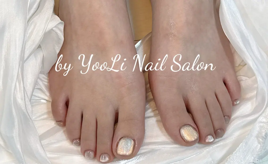 ネイル アートネイル オーロラネイル チークネイル フレンチネイル ガラスフレンチ ハンドネイル 🎀🎀YooLi Nail Salonのネイルデザイン