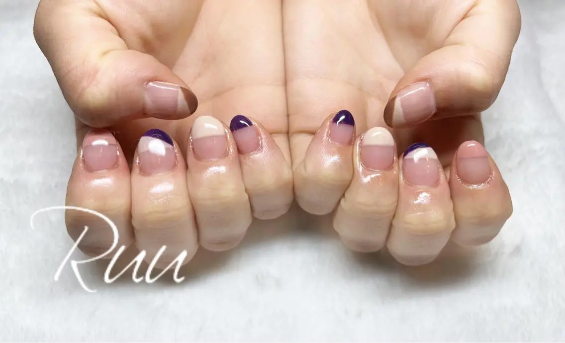 ネイル アートネイル フットネイル フレンチネイル キラキラネイル 韓国ネイル Nail salon Ruuのネイルデザイン