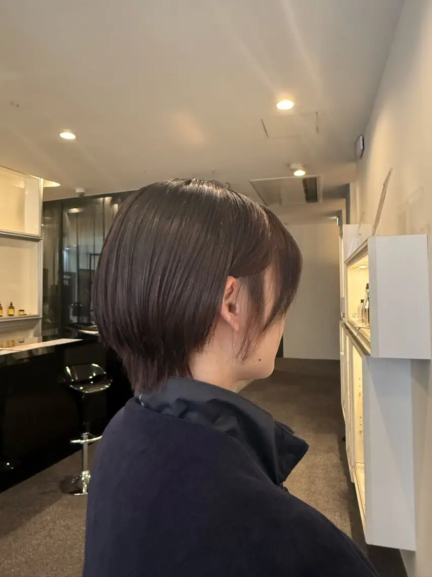 ショート カラー ブラウンカラー ヘアカラー いしはま ななかのヘアスタイル