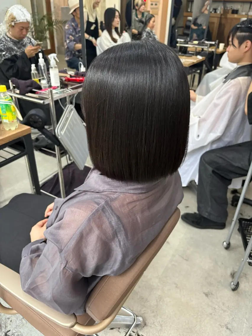 ショート カット 縮毛矯正 髪質改善／縮毛矯正 関根青葉のヘアスタイル