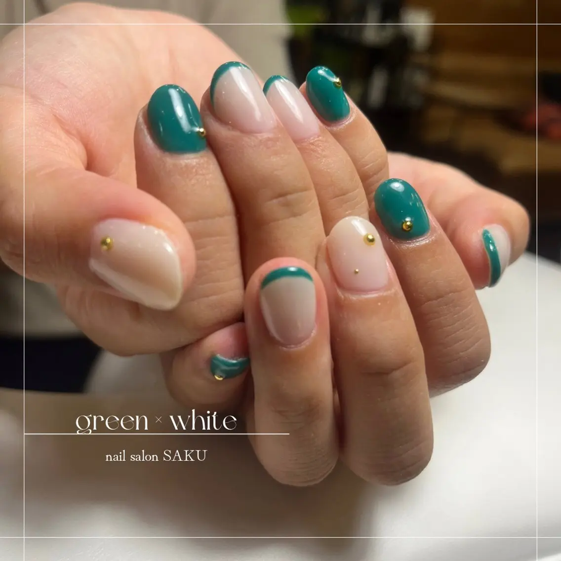 ネイル ニュアンスネイル シンプルネイル SAKU nail 作島茜のネイルデザイン