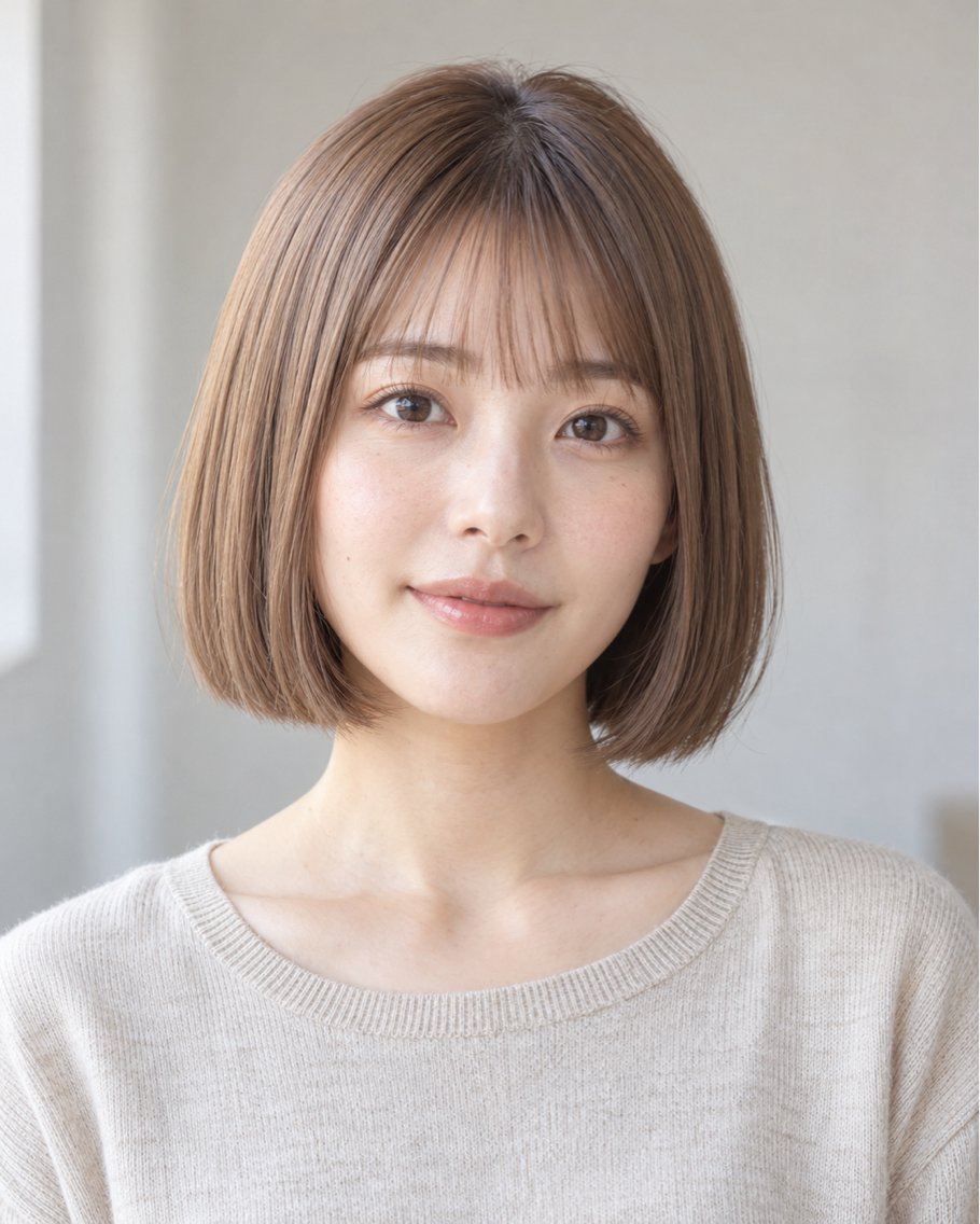 ショート カラー 切りっぱなしボブ ワンレンボブ ボブ ボブカット 募集中/村上廉のヘアスタイル