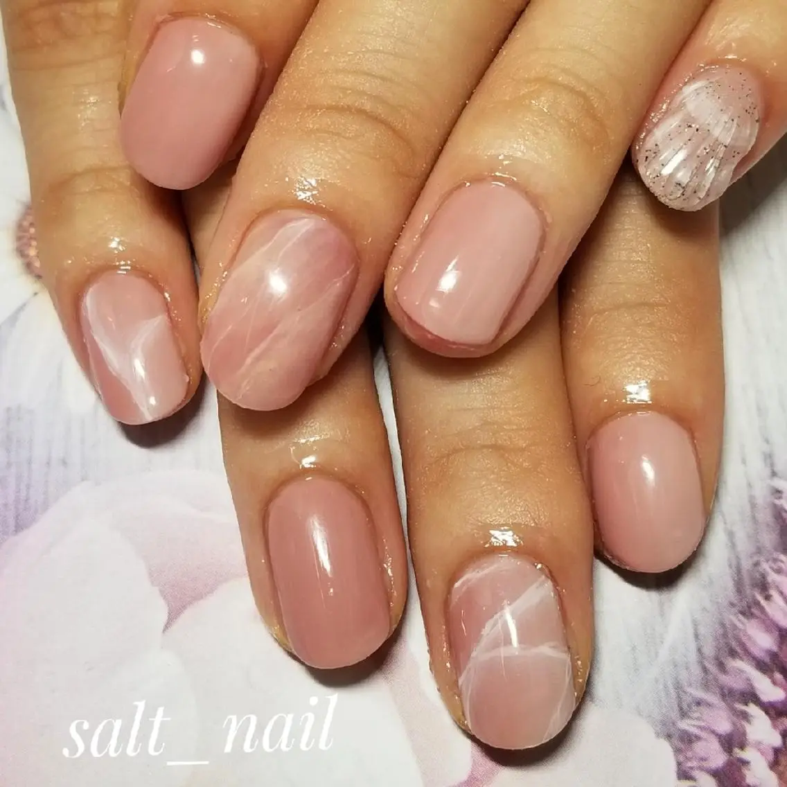 ネイル アートネイル 大理石ネイル(マーブル) 個人サロン saltnailのネイルデザイン