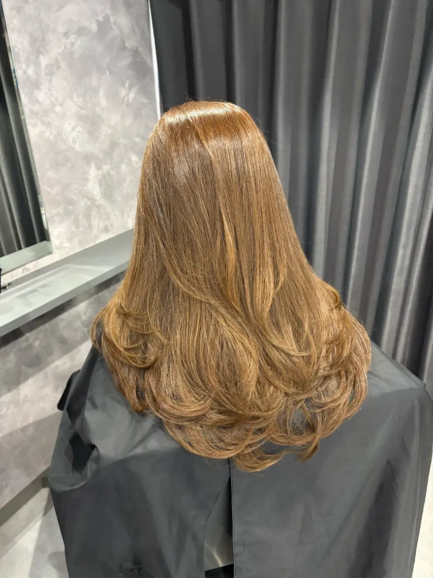 ロング カット ヘアカラー トリートメント nameless miichiのヘアスタイル