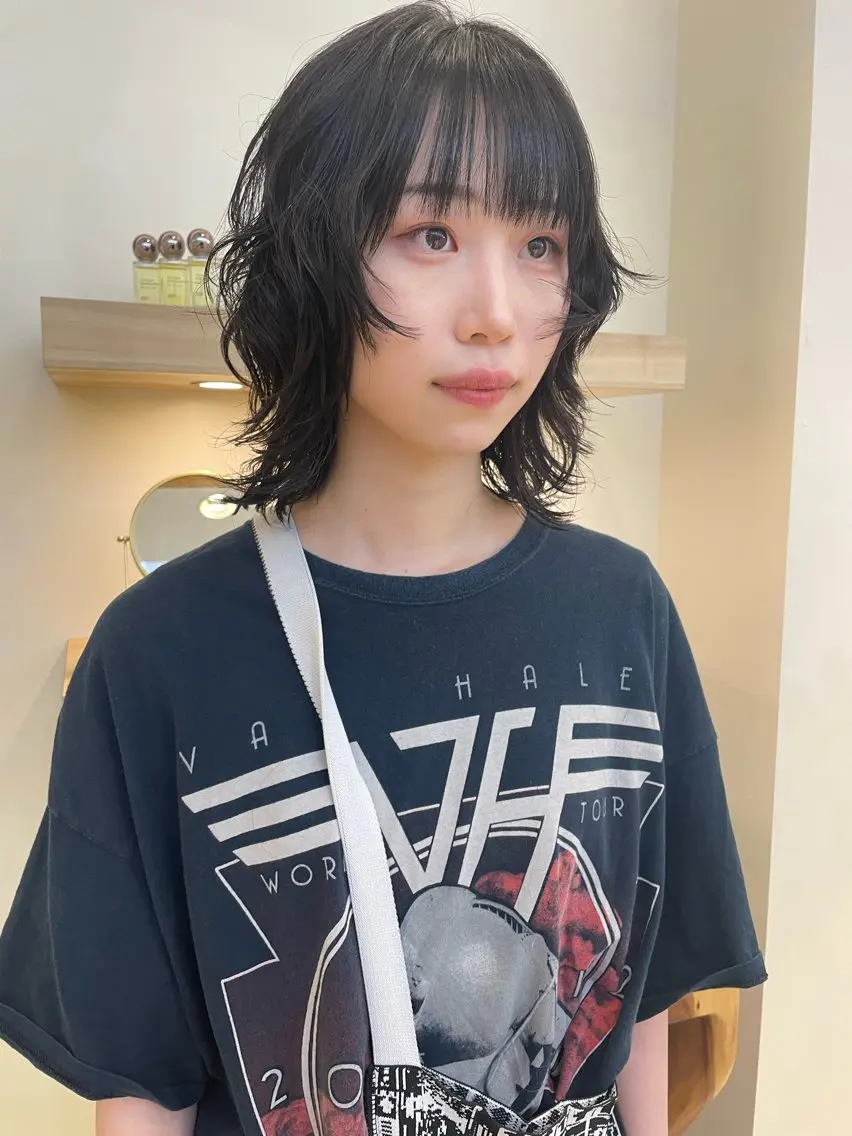 ショート パーマ ショートヘア ウルフカット apish パーマ/夏琳🌻のヘアスタイル