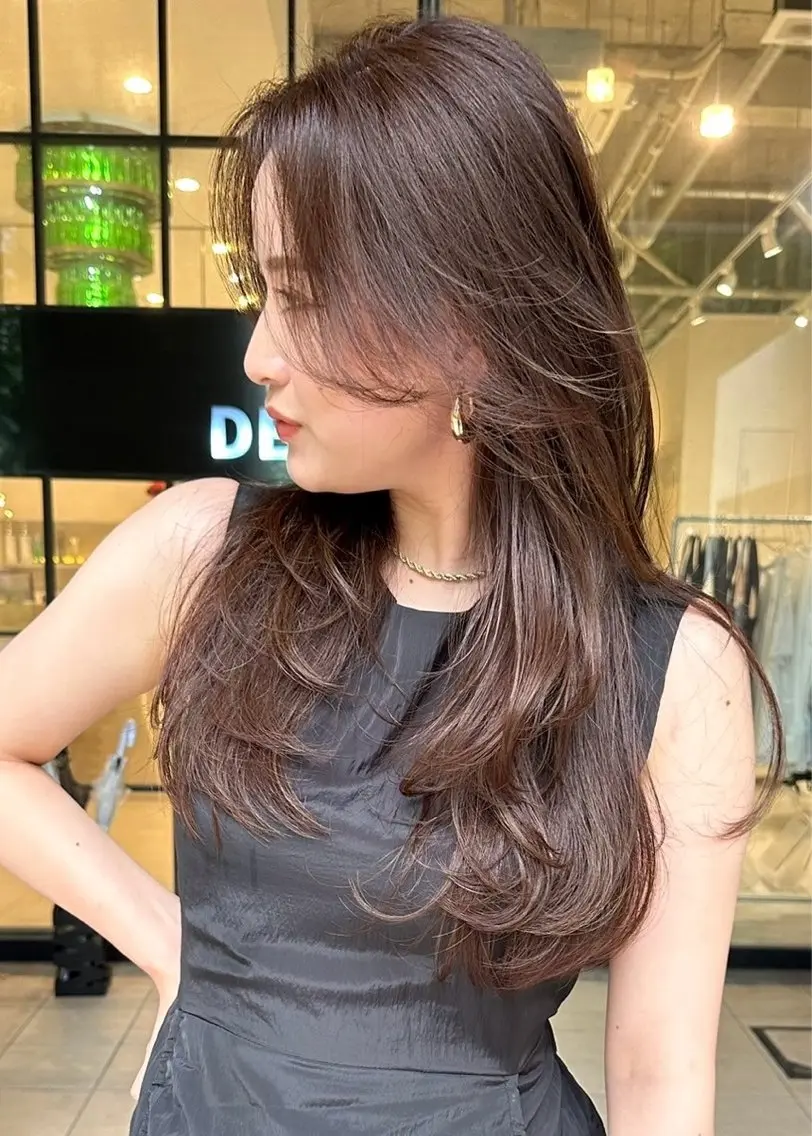 セミロング カット トリートメント 盛れるカットカラー DEAN豊橋店のヘアスタイル