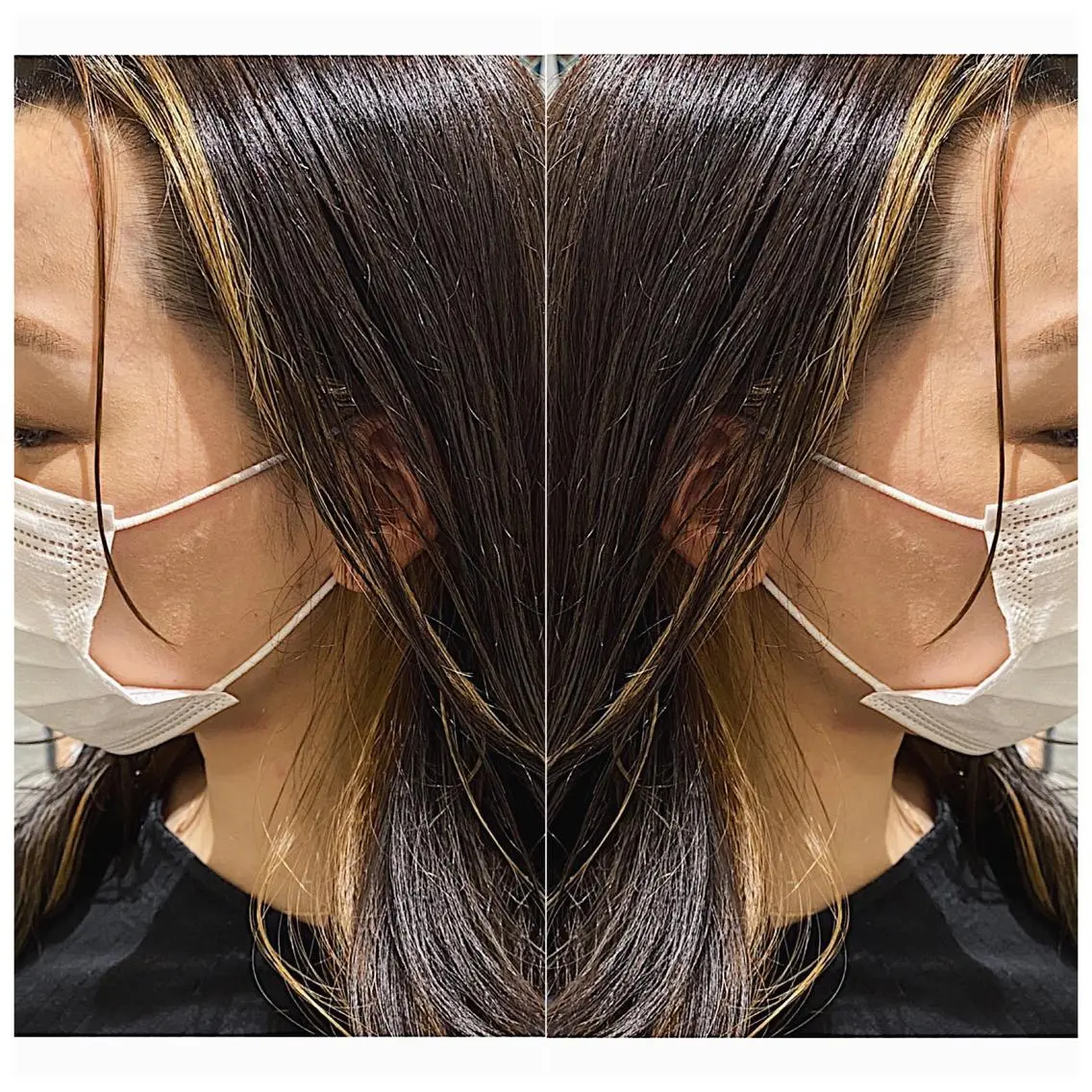 セミロング カラー ヘアアレンジ ミストバング カット ヘアカラー トリートメント 竹内啓太 ボブのヘアスタイル