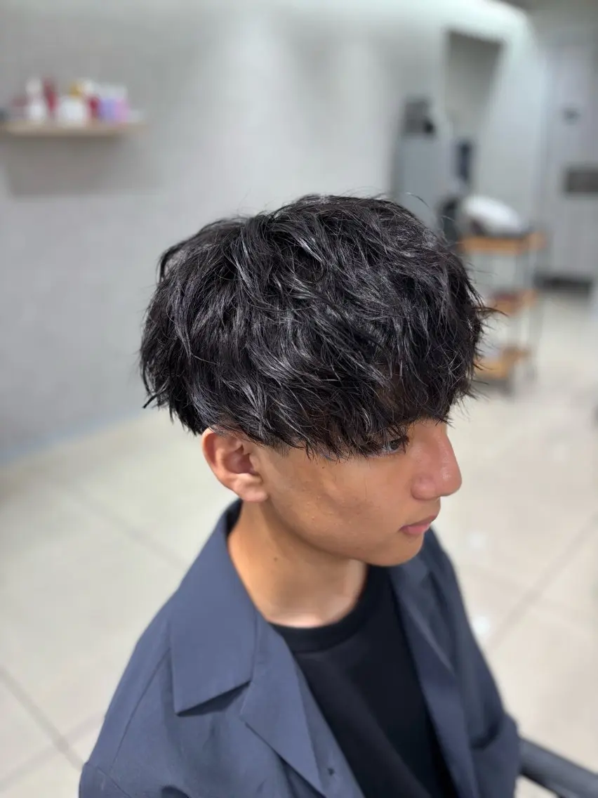ショート パーマ メンズ カット パーマ メンズ比率エリア No.1/林慶太のヘアスタイル