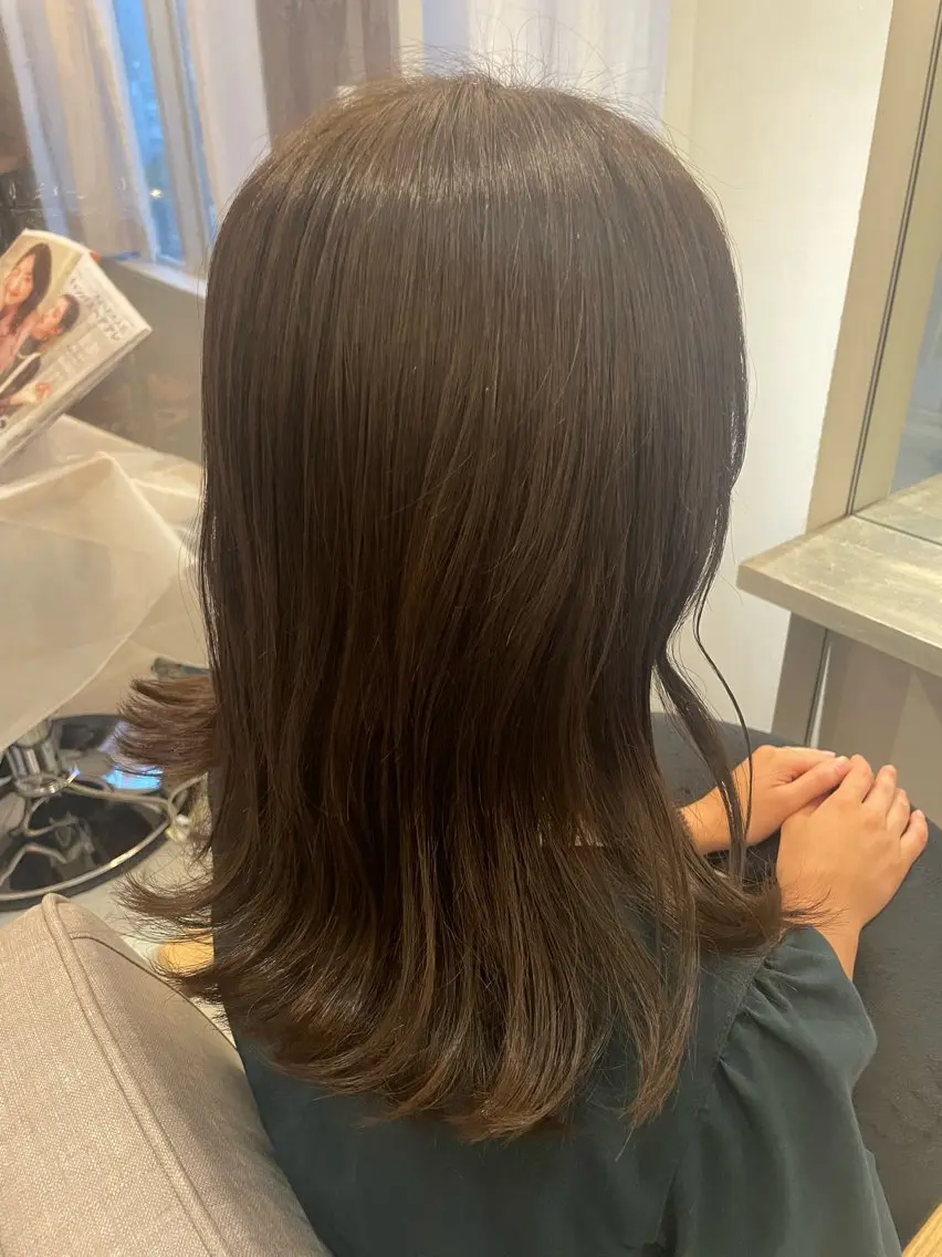 ミディアム 特化✨透明感カラー 白髪染め✨住田緋菜のヘアスタイル