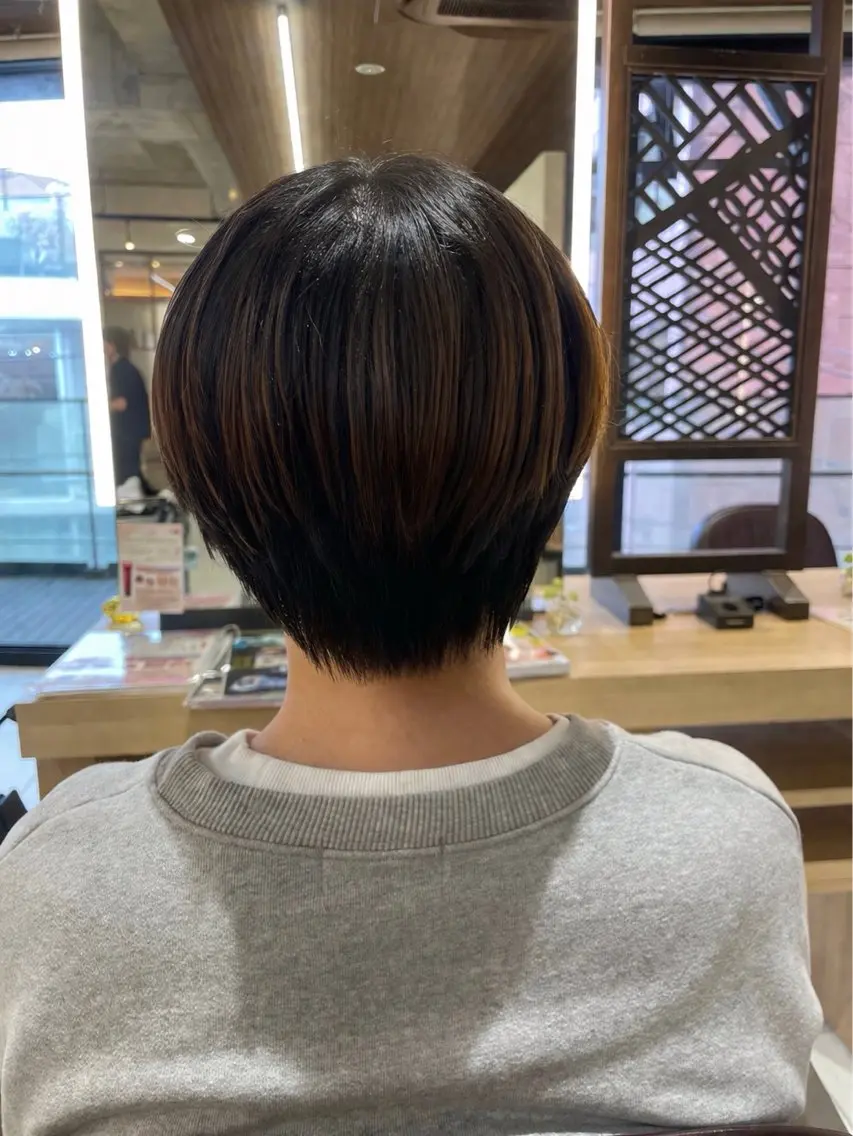 ショート 丸みショート ショートヘア 小顔カット カット 岩崎 唯人のヘアスタイル