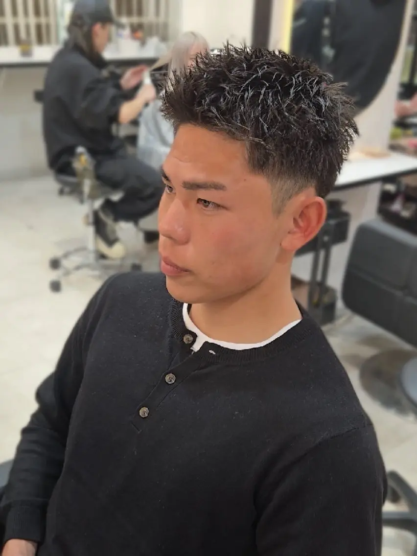 メンズ ショート スパイキーショート ショートヘア カット ヘアセット LEN名古屋/パーマ 海外ヘア/メンズ特化のヘアスタイル