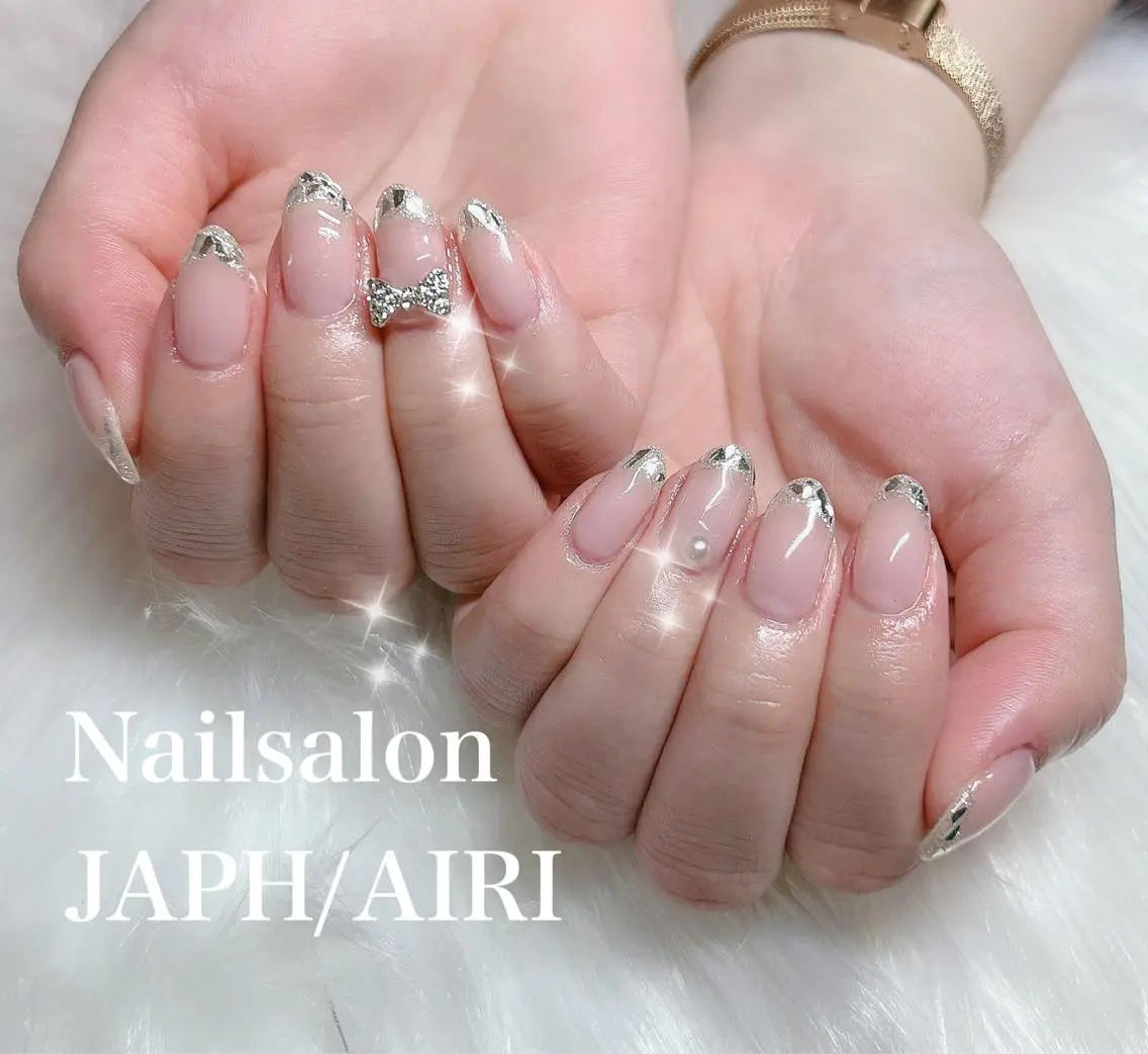 ネイル フレンチネイル ガラスフレンチ NailSalon /JAPHのネイルデザイン