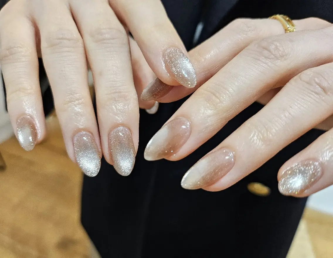 ネイル ジェルネイル マグネットネイル オフィスネイル パラジェル シンプルネイル ハンドネイル puku nail 🌼kazu🌼のネイルデザイン