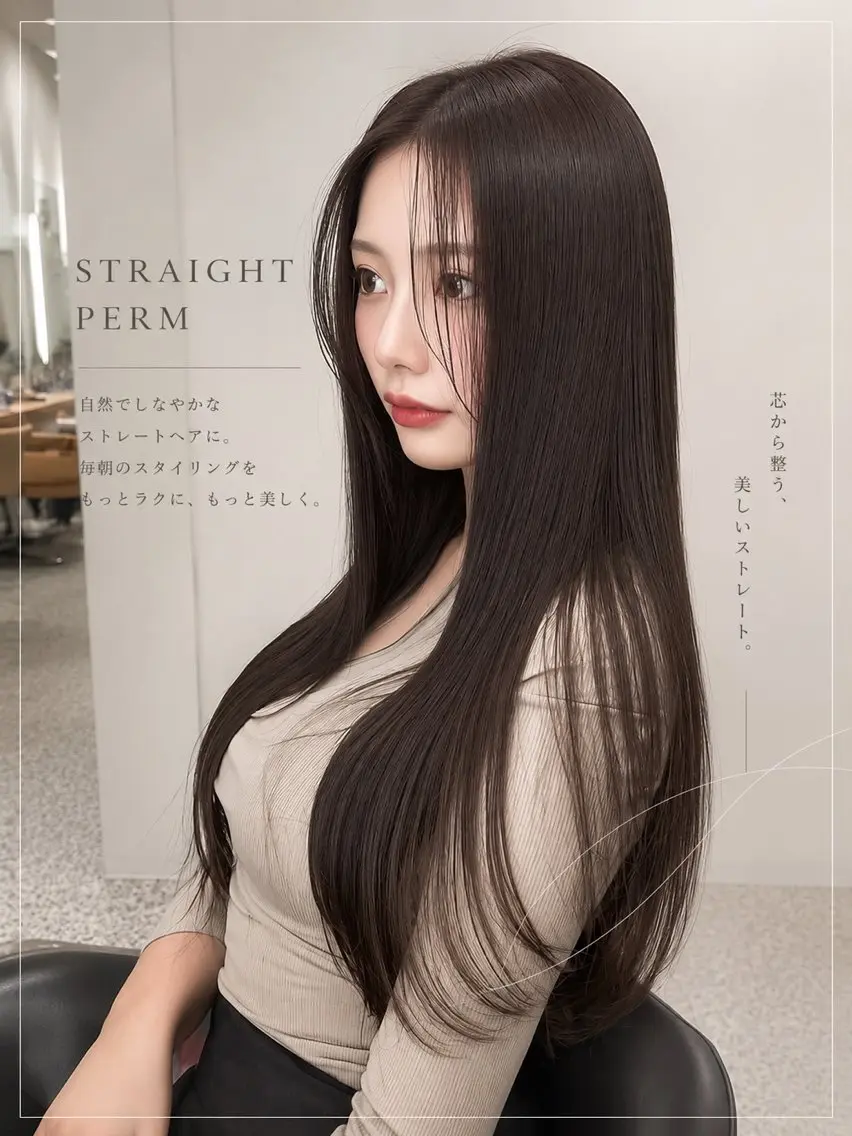 ロング 縮毛矯正 京都駅前/マツパ あゆなのマツエク・マツパデザイン