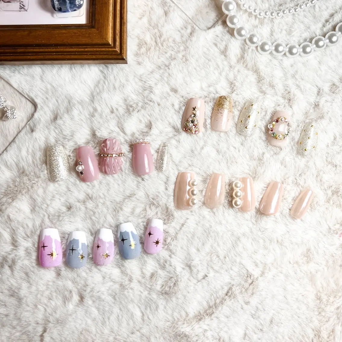 ネイル 冬ネイル クリスマス LEFTNAILS フィルインニュアンスのネイルデザイン