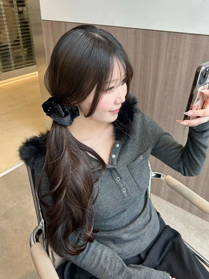 ミディアム カラー ヘアアレンジ メンズ 透明感×艶髪 🫒maki🎀のヘアスタイル