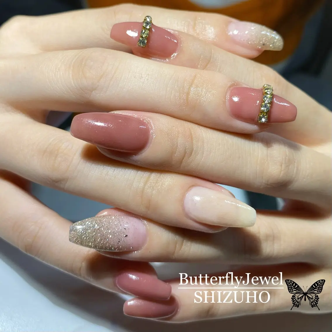 ネイル キラキラネイル シンプルネイル Butterfly Jewel本店のマツエク・マツパデザイン